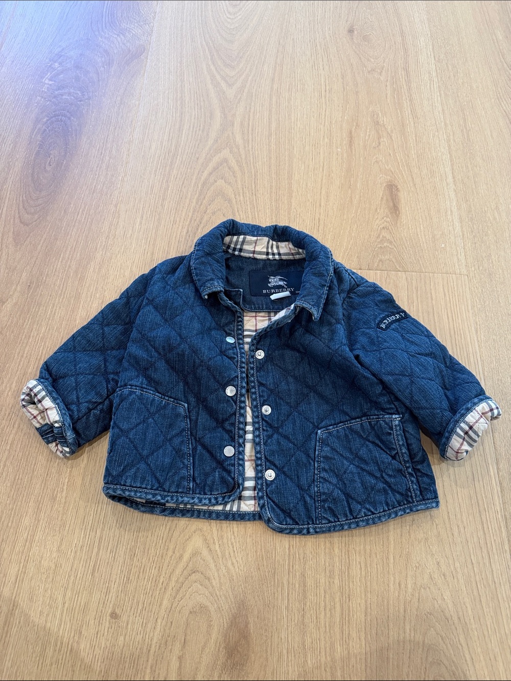 Burberry Dark Blue Quilted Kids Puffer Jacket